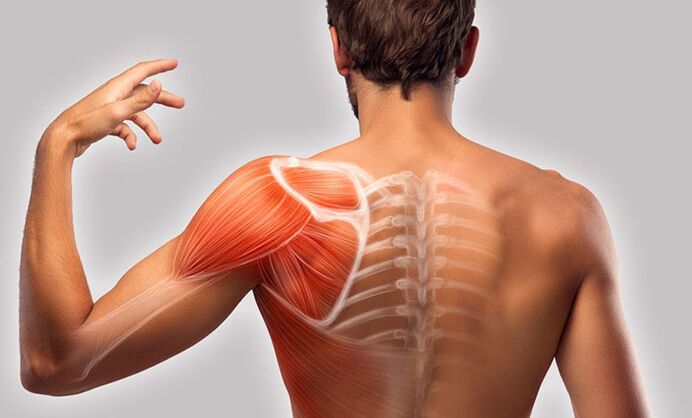 Man worried about pain in shoulder blade