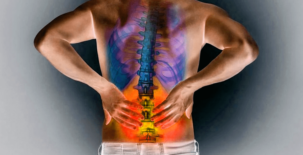 pain in the lumbar region with osteonecrosis